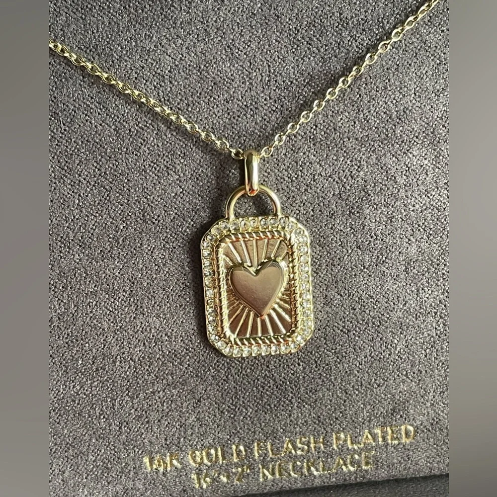 Necklace,Gold Heart Pendant Necklace,